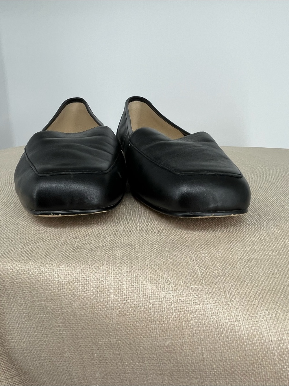 Bandolino BDLiberty Black Leather Square-Toe Loafers - Picture 4 of 8